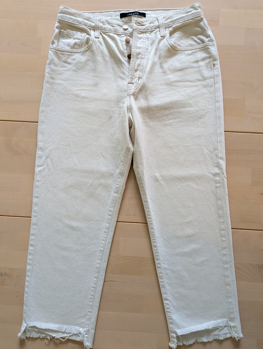 J Brand High Rise Crop Cream Jeans Size 29